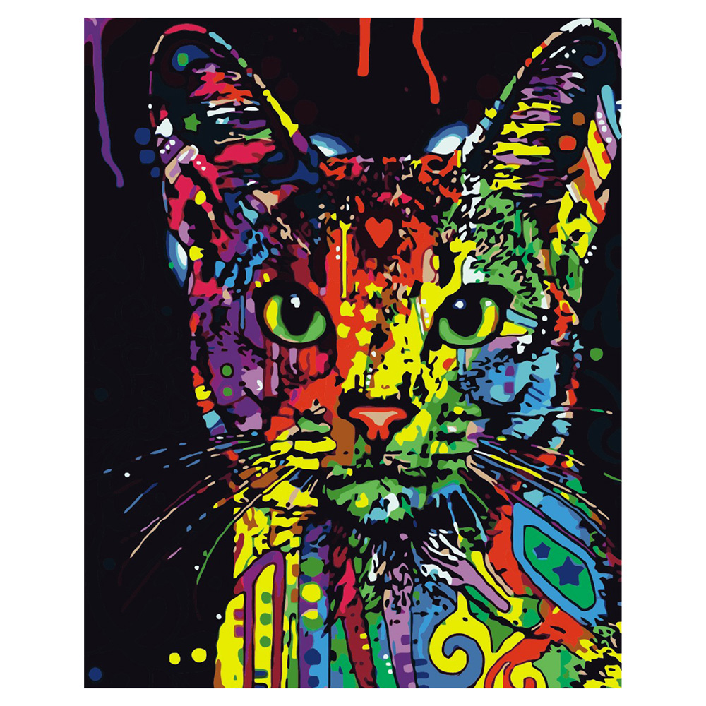 Набір для розпису по номерах VA-0149 "Поп-арт: Яскрава кішка" , розміром 40х50 см