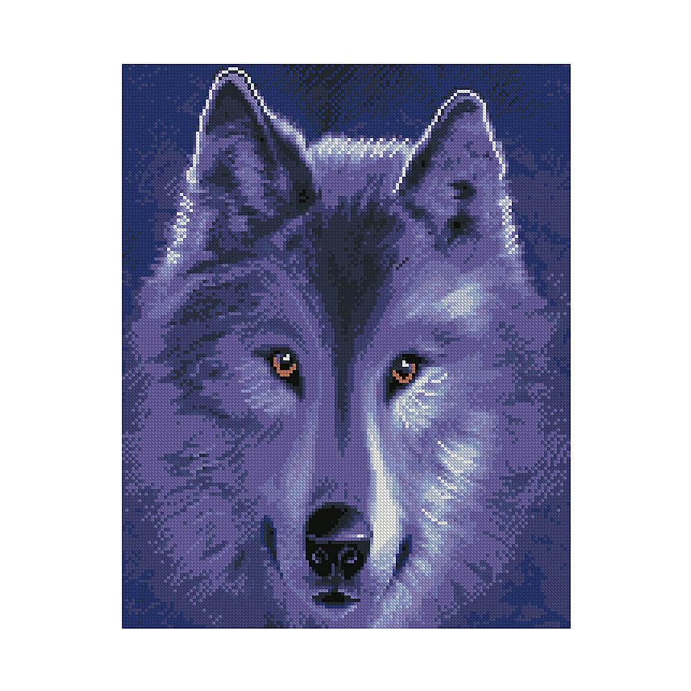 Diamond mosaic Premium Strateg "She-wolf in the moonlight", 40x50 cm