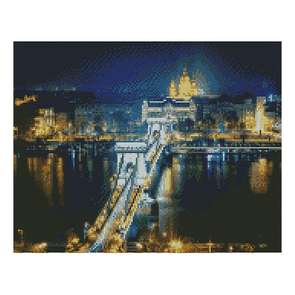 Алмазна картина FA40073 «Нічний міст», розміром 40х50 см