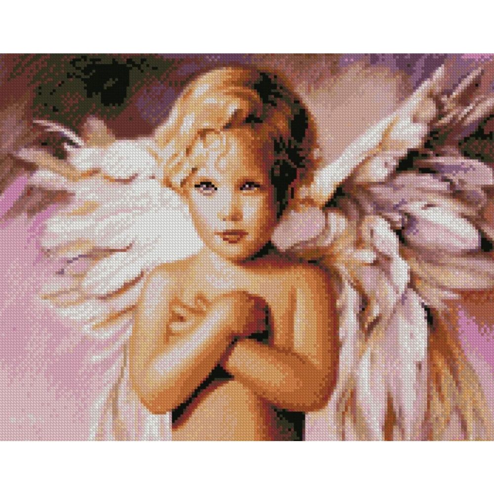Алмазна картина FA40056 "Дівчинка-янгол", розміром 40х50 см