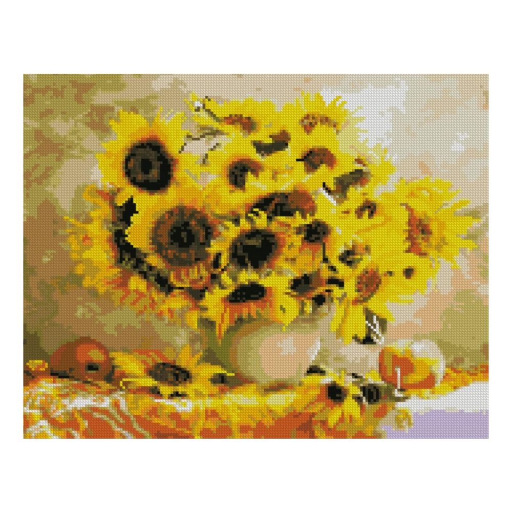 Алмазна картина FA40110 "Соняшники у вазі", розміром 40х50 см