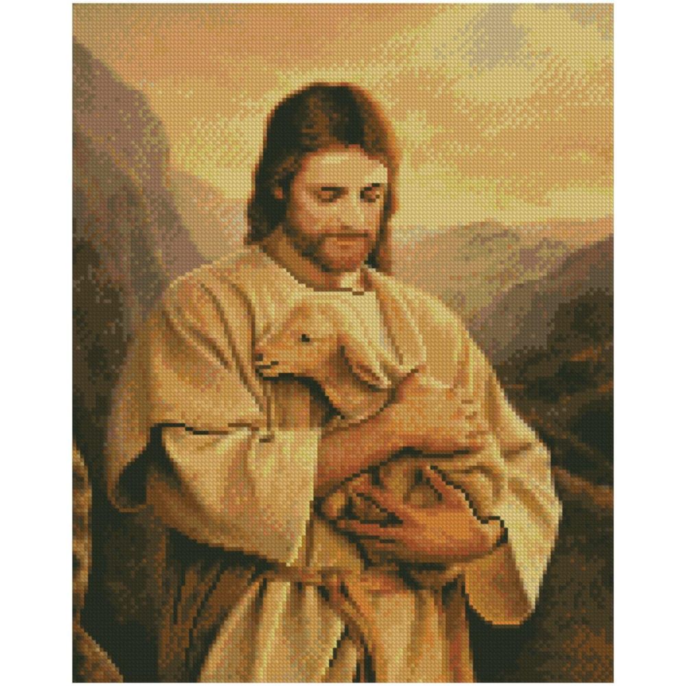 Алмазна картина FA0038 "Пастир з овечкою", розміром 40х50 см