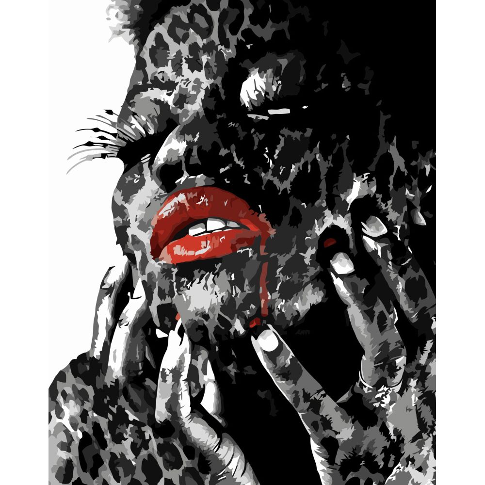 Картина по номерам Леопардовая девушка 40х50 см VA-3425