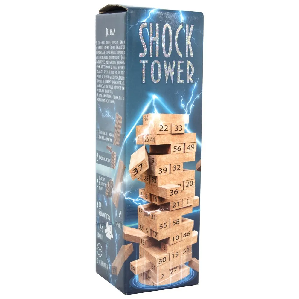 Настільна гра Strateg Shock Tower Шок Товер дженга (30858)