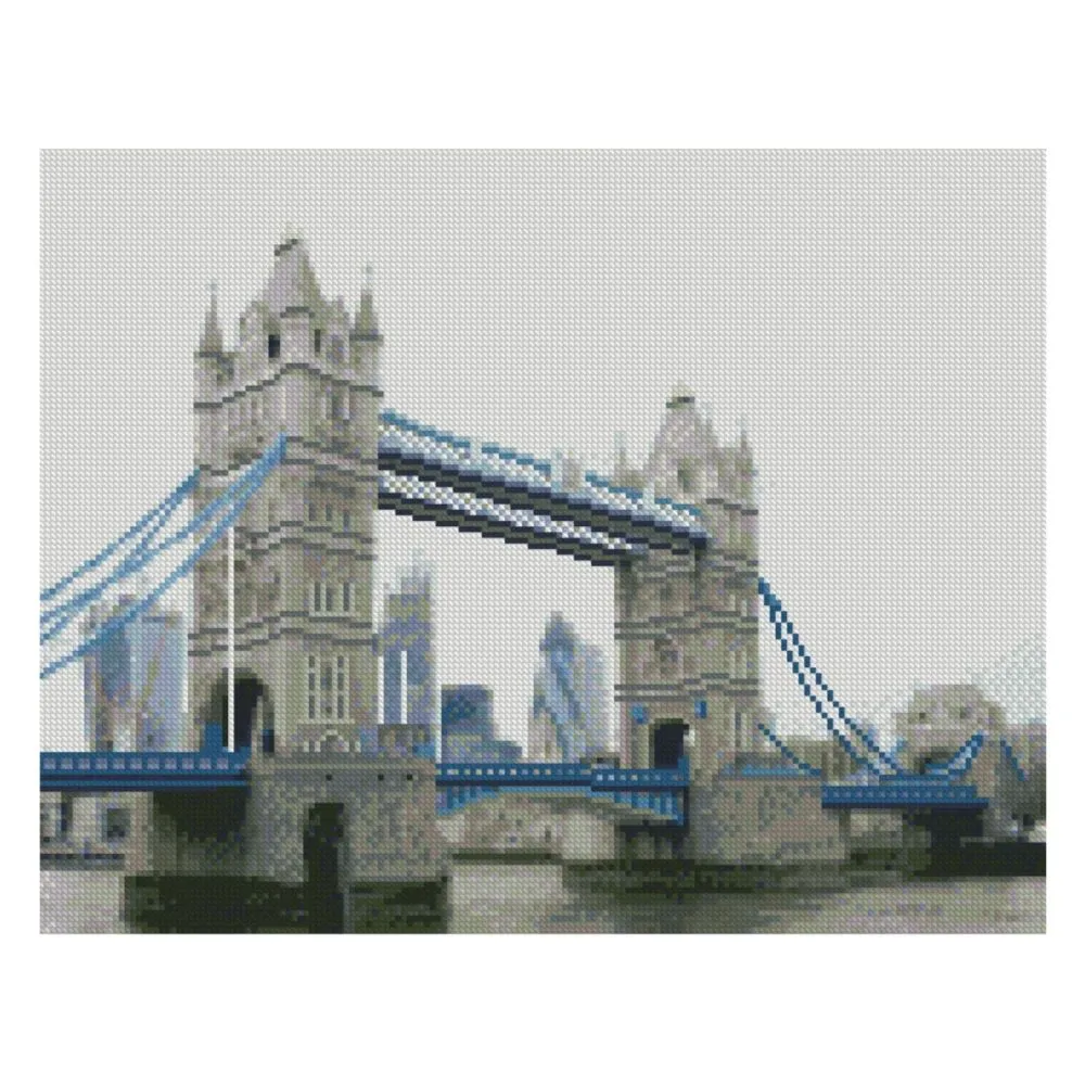 Алмазна мозаїка Strateg ПРЕМІУМ Лондонський Tower Bridge 40х50 см FA40841