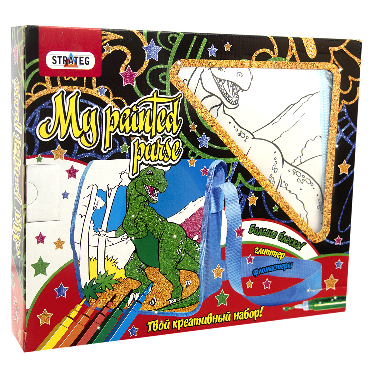 Set for creativity Strateg Coloring bag Dinosaur 2039
