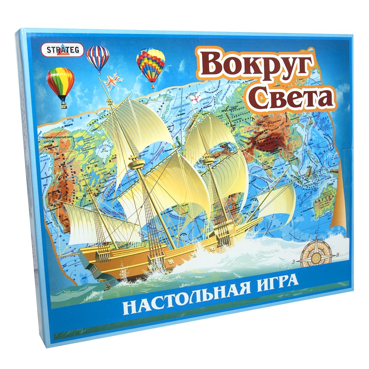 Настільна гра Strateg Навколо світу російською мовою (723)