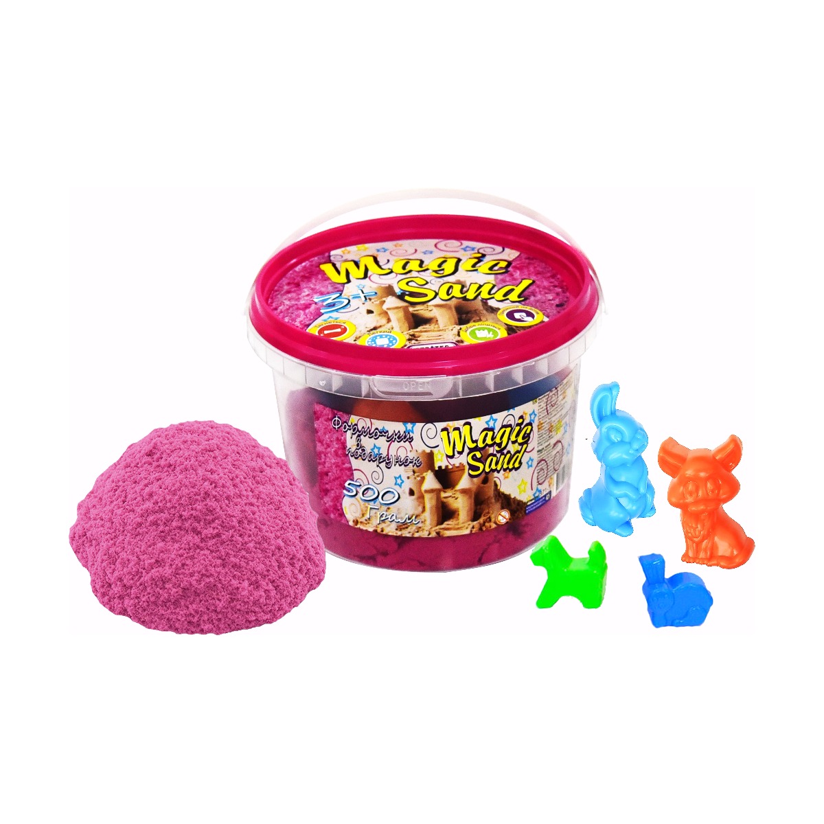 Magic sand pink, 0.5 kg bucket (371-3)