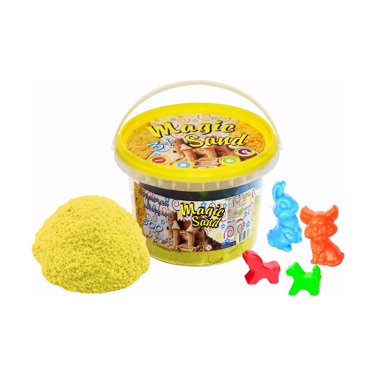 Magic sand yellow, 0.5 kg bucket (371-6)
