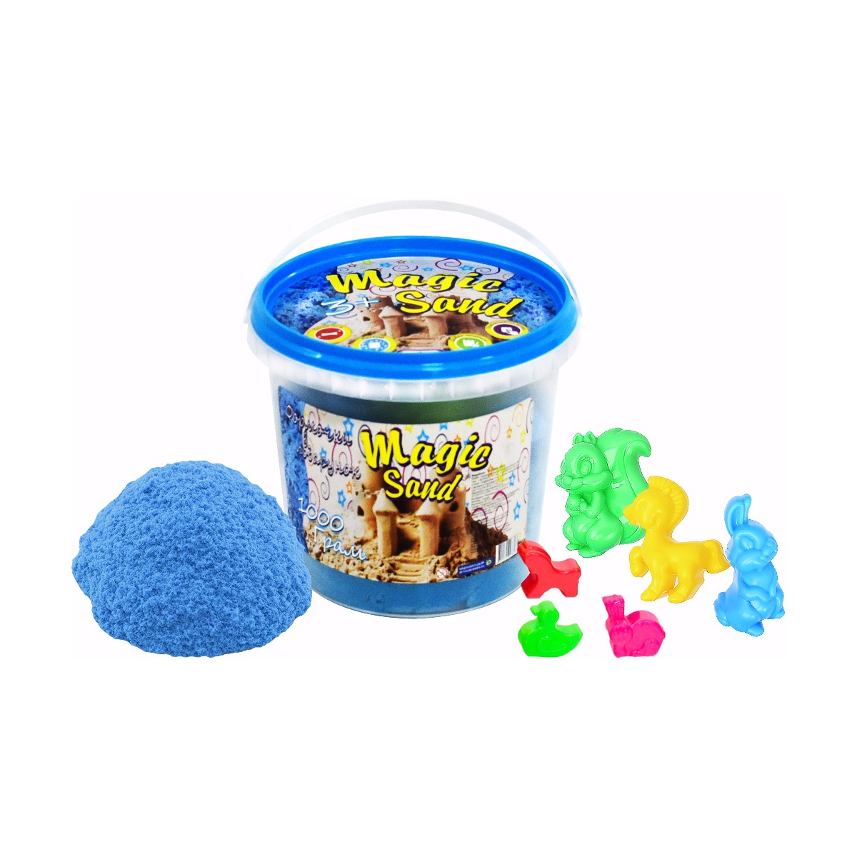 Magic sand blue, 1 kg bucket (372-2)