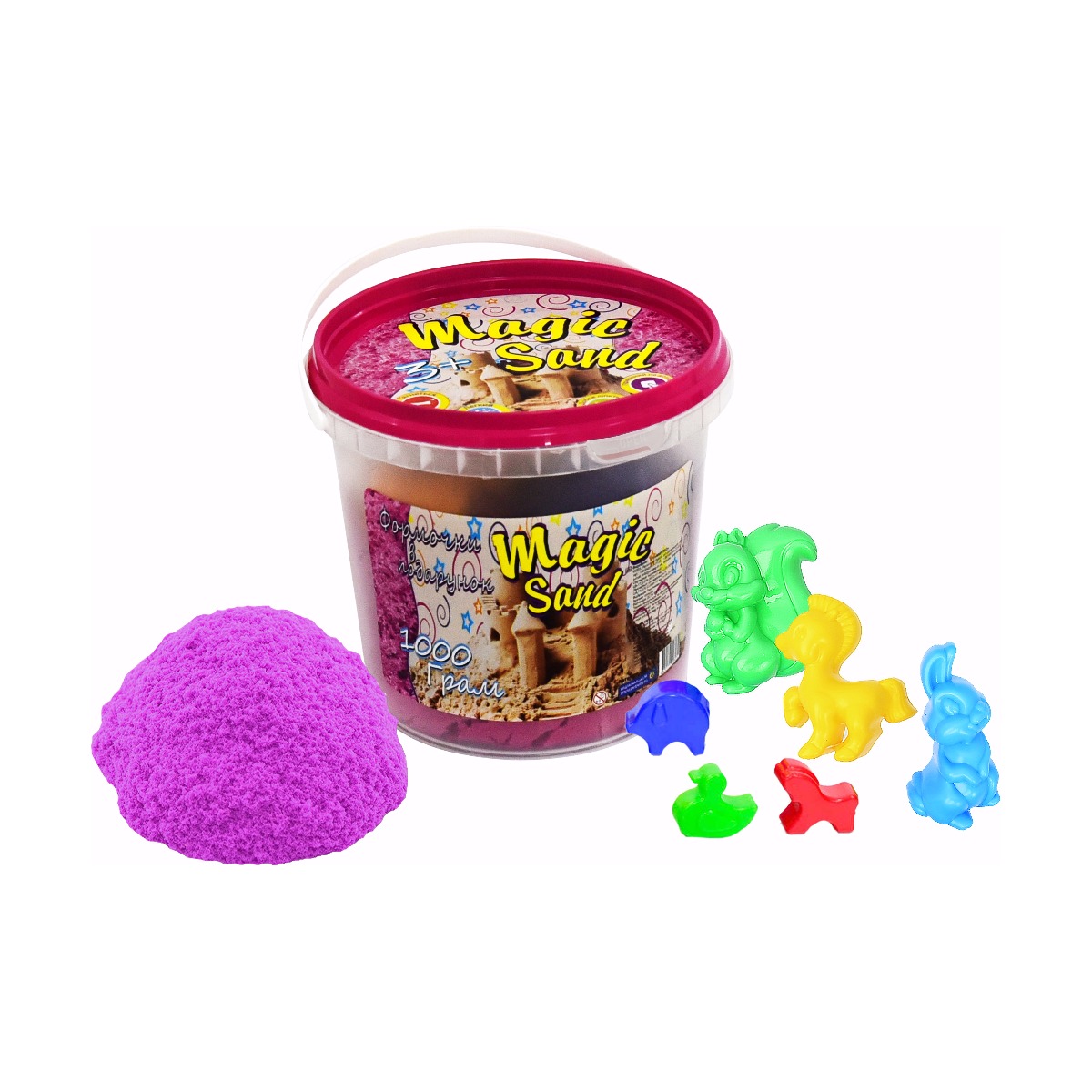 Magic sand pink, 1 kg bucket (372-3)