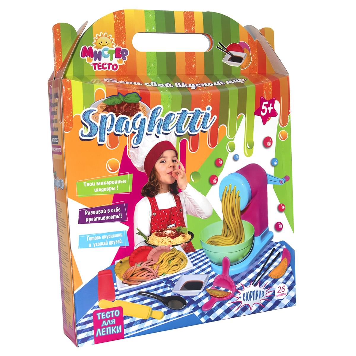 Set for creativity Mister dough - Spaghetti, 26 elements. (71303)