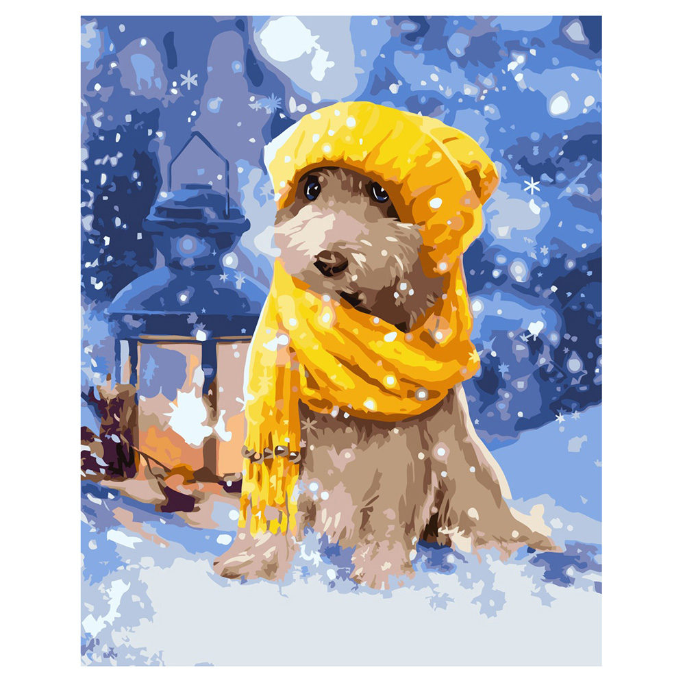 Щеня в жовтій шапочці з лаком см VA-1811