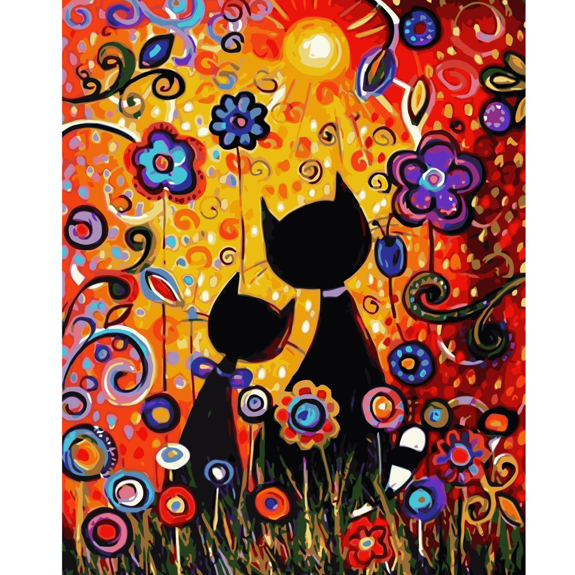 Paint by number Colorful cats, 40x50 cm(VA-2293)