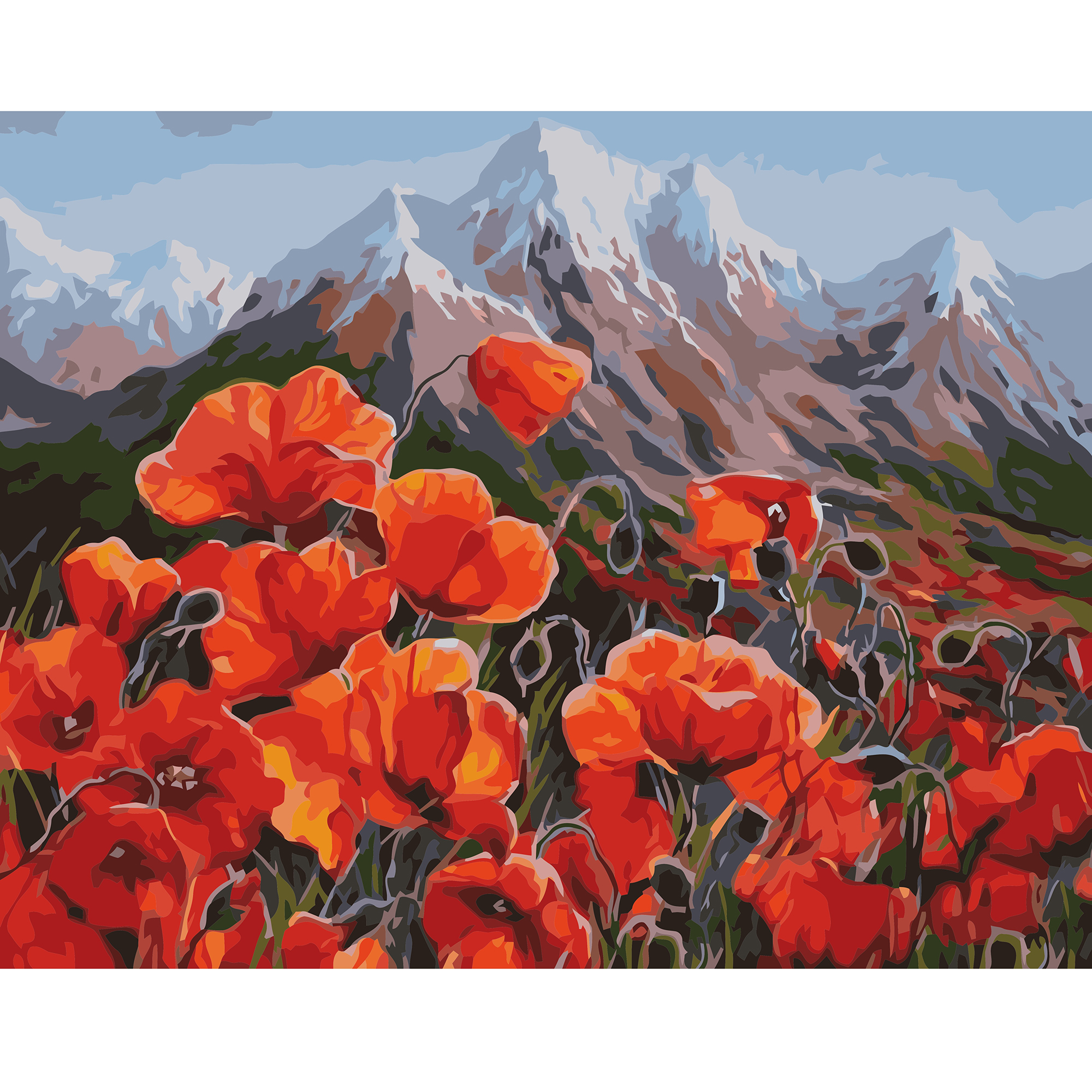 Маки в передгір'ї з лаком VA-0639