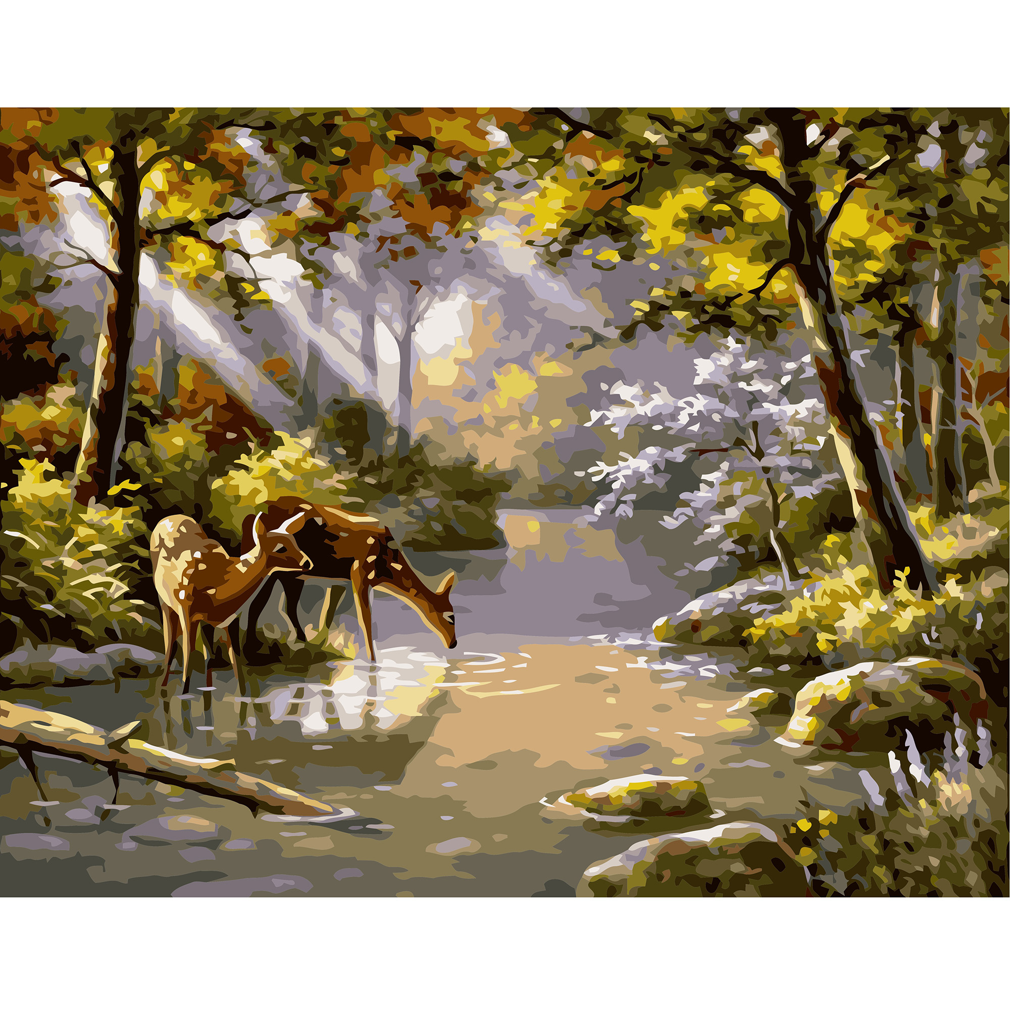 Козулі на водопої з лаком VA-1647