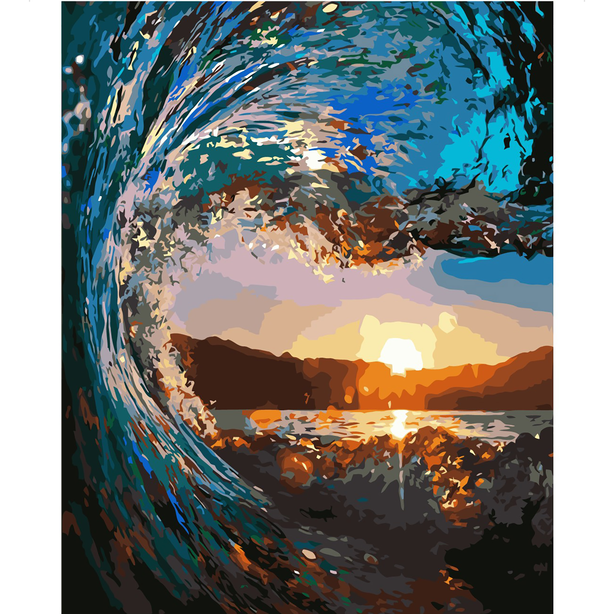 Сонце крізь хвилю з лаком VA-2174