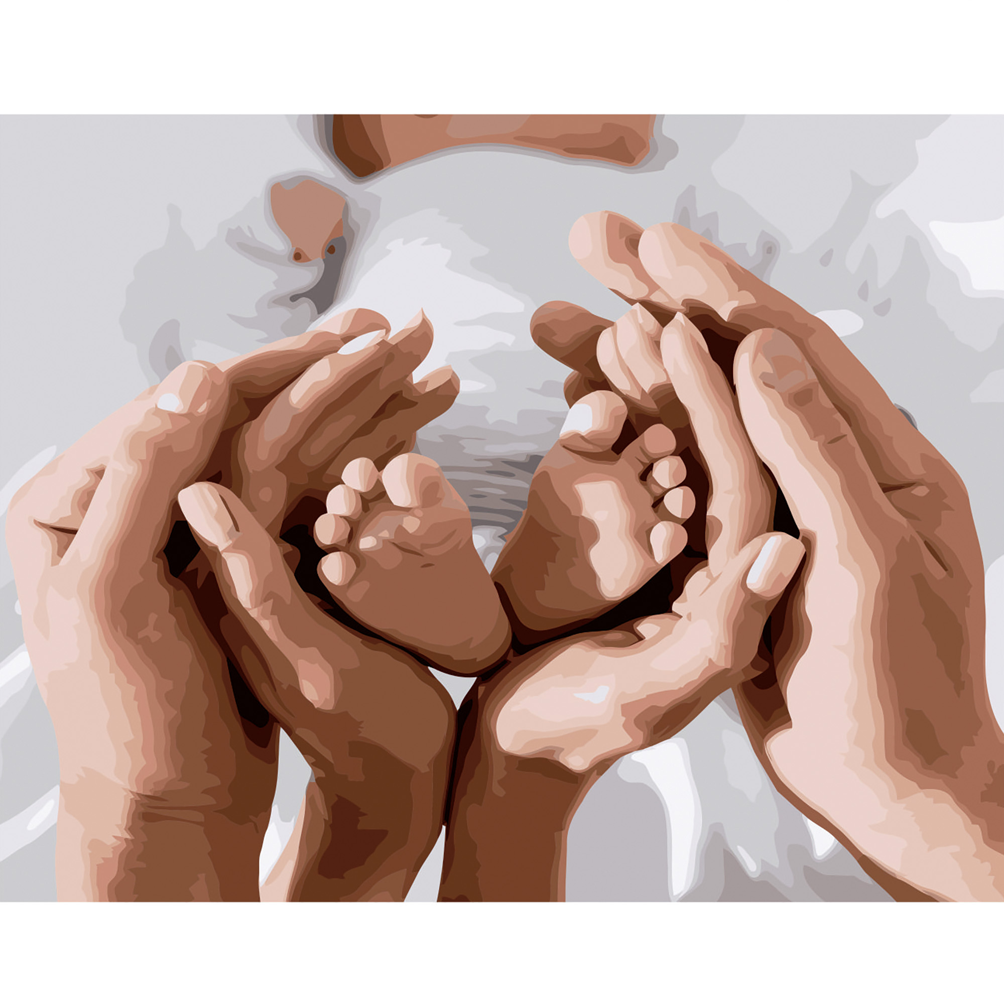 Маленькі ніжки в долоньках з лаком VA-2654