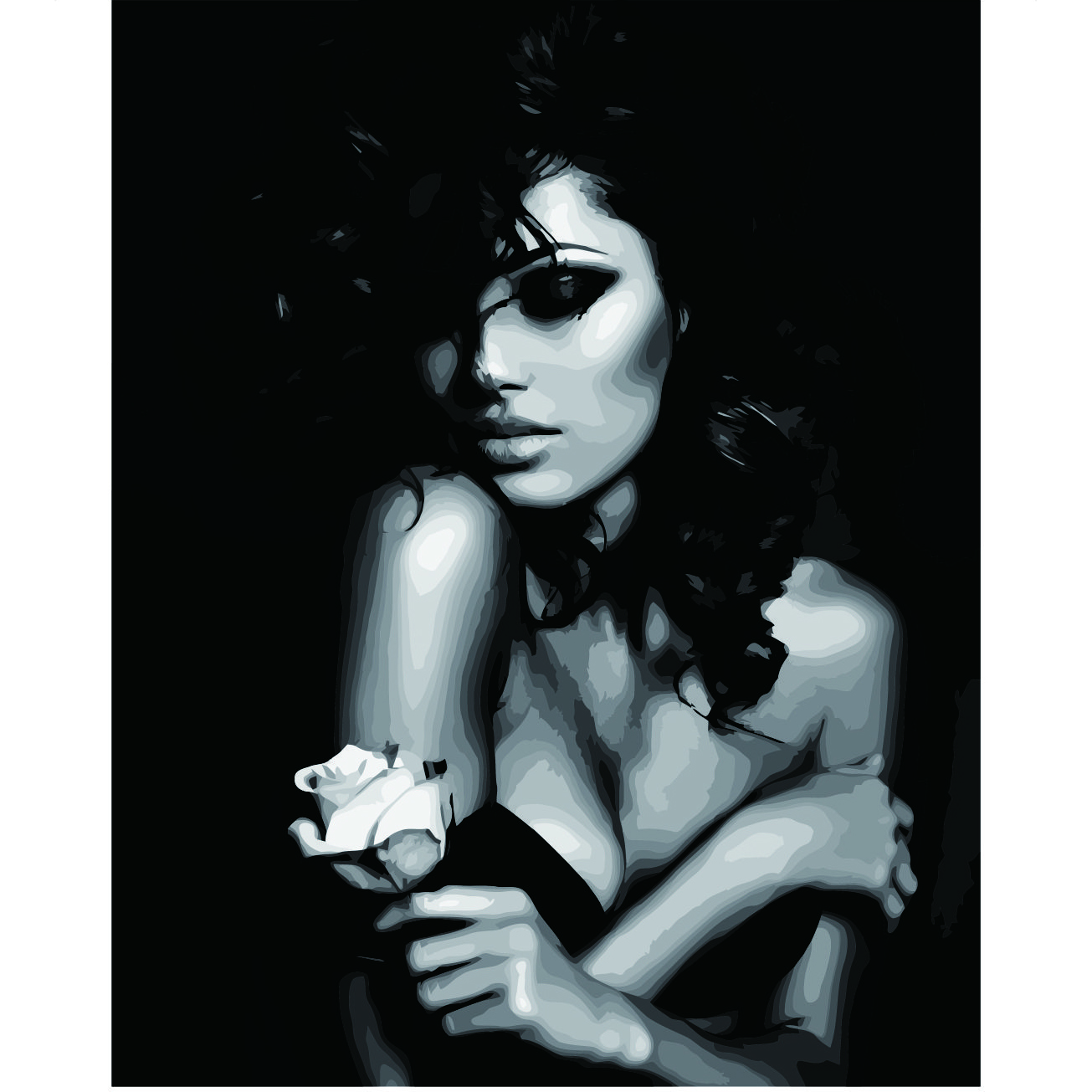 Дівчина в Ч/Б з лаком VA-2737