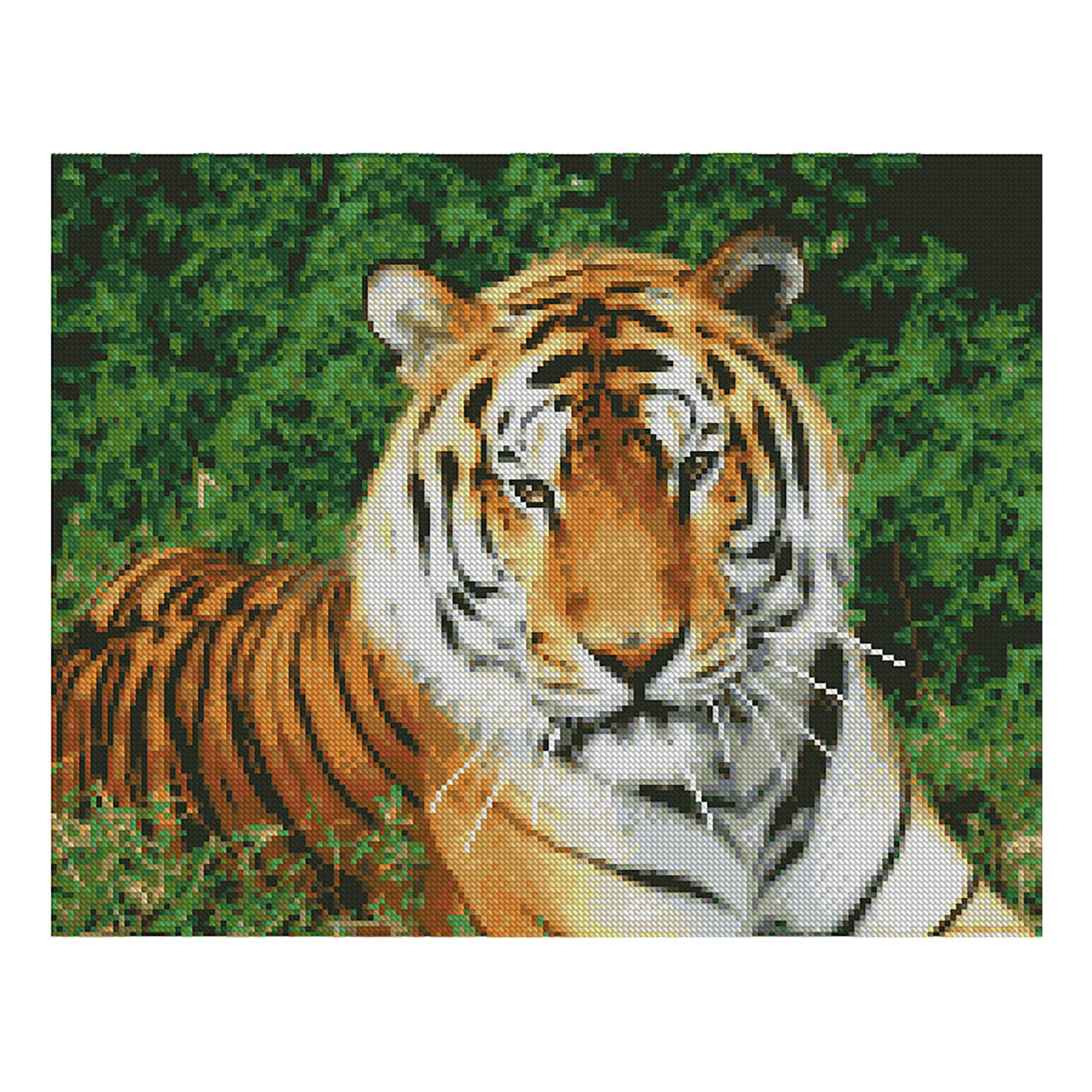Diamond mosaic Premium Strateg "Tiger look", 40x50 cm