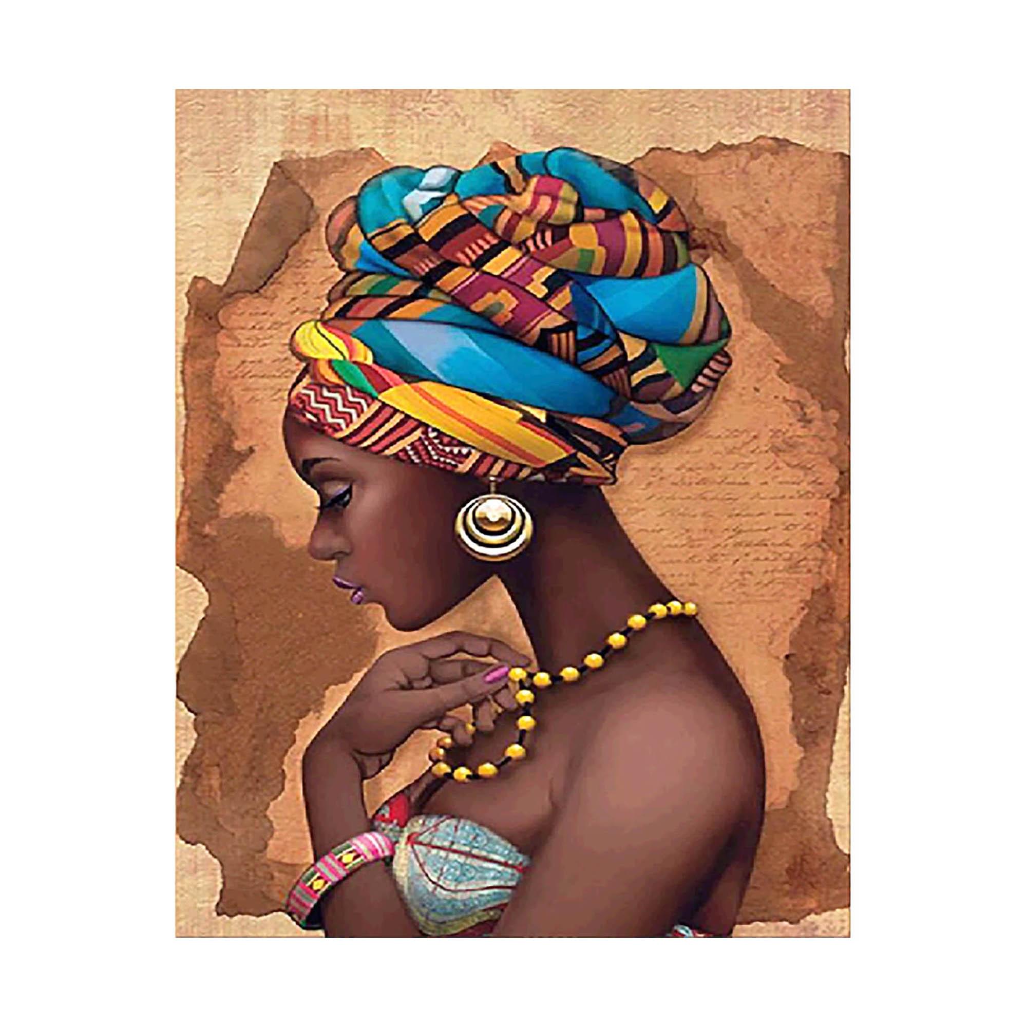 Diamond mosaic Premium Strateg "Girl from Africa", 40x50 cm