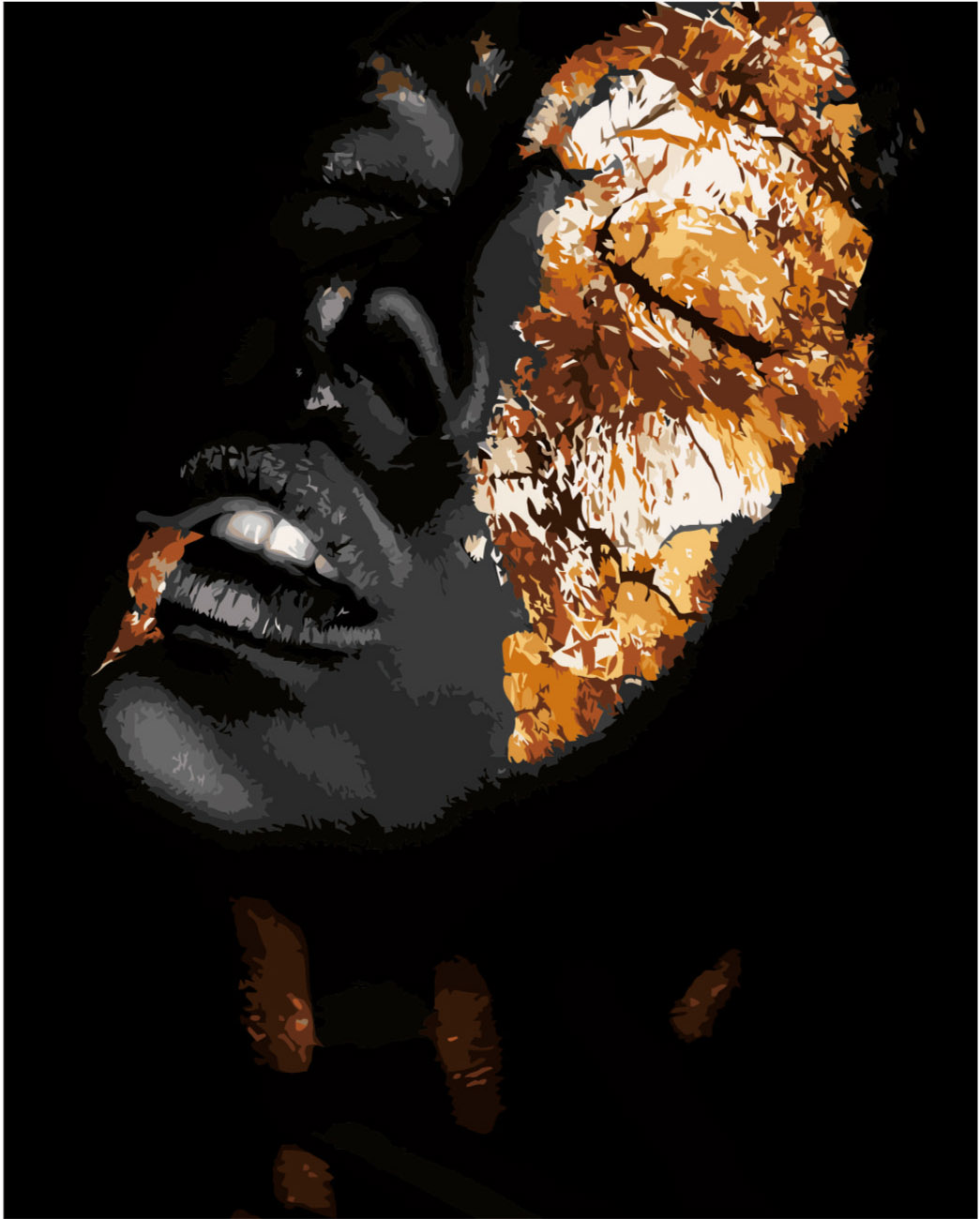 Дівчина в золоті з лаком VA-2682