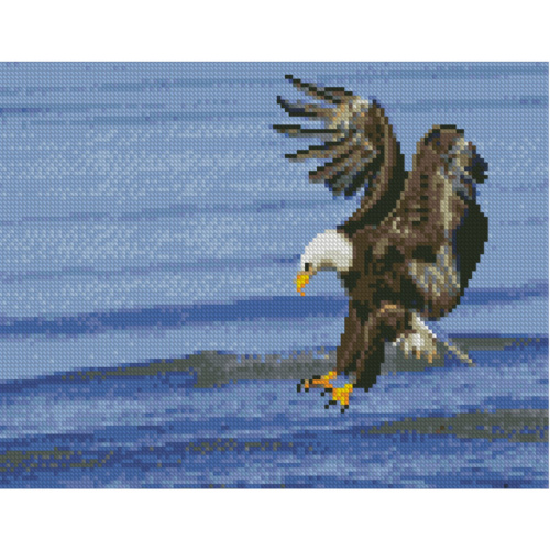 Diamond mosaic Premium "Eagle on the hunt", 30x40 cm