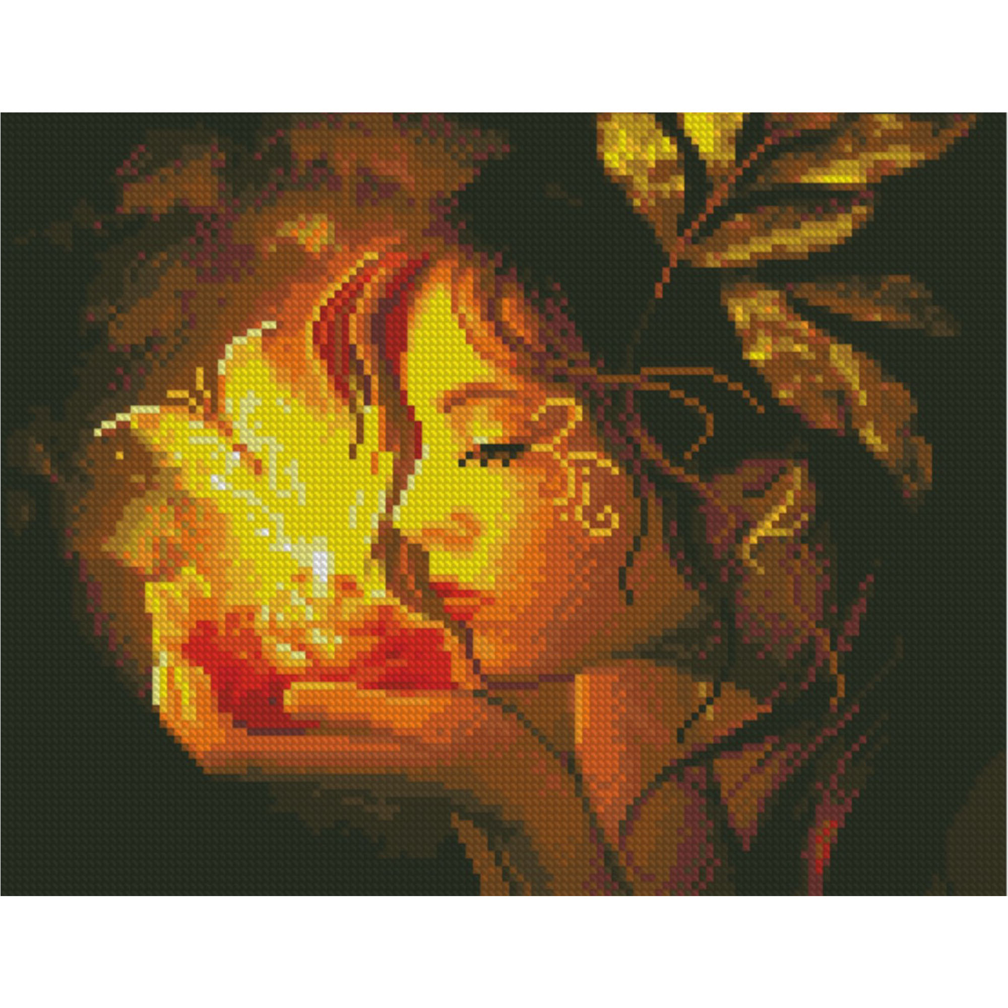 Diamond mosaic Premium "Fire Fairy", 30x40 cm
