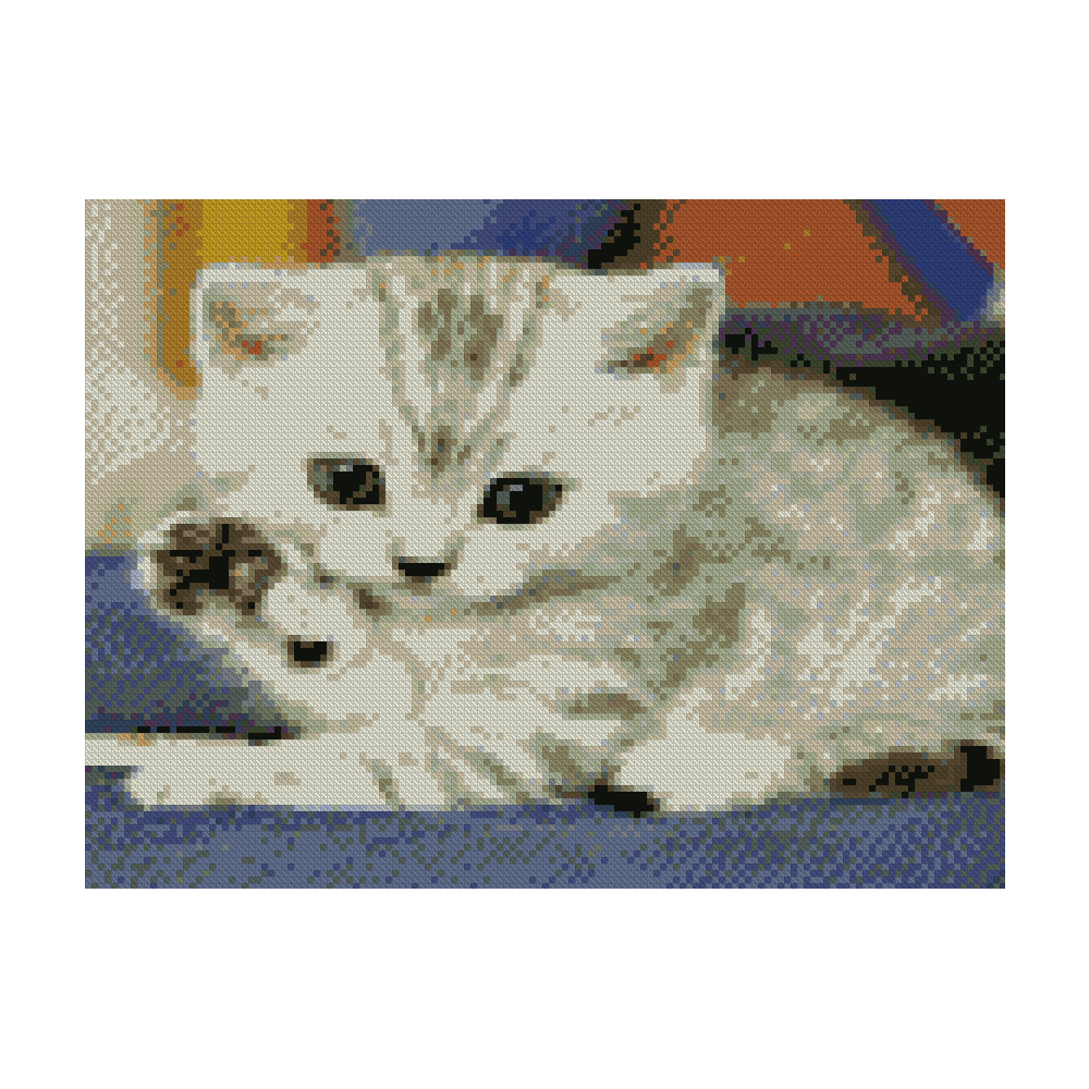 Diamond mosaic Premium "Little Kitten", 30x40 cm