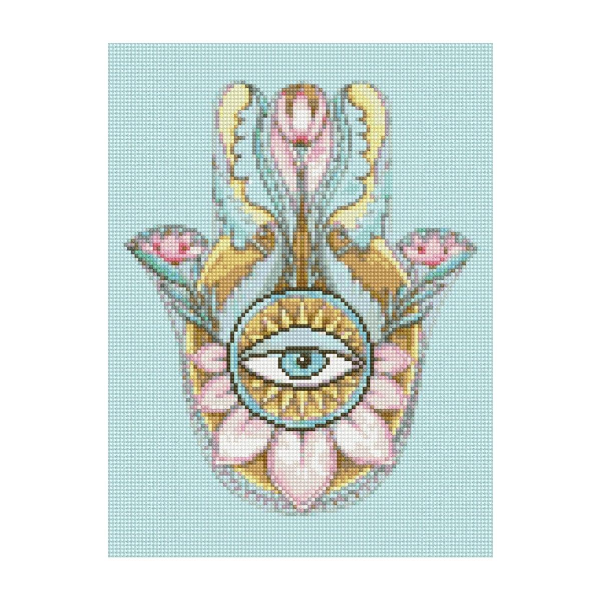 Diamond mosaic Premium "Amulet in soothing colors", 30x40 cm