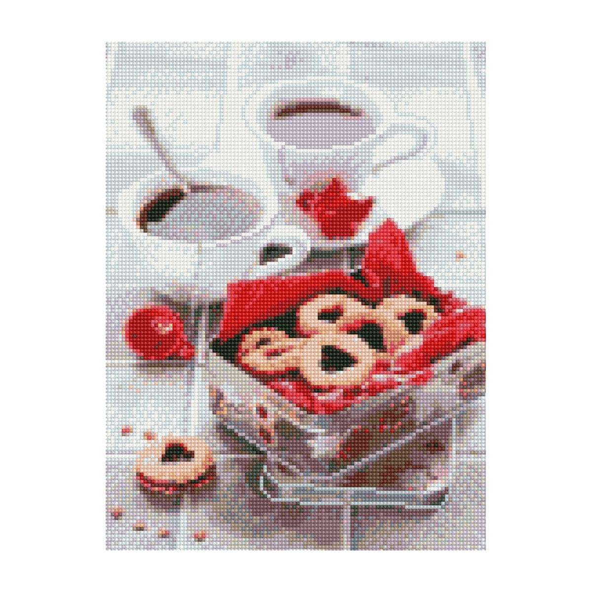 Diamond mosaic "Cookies for tea", 30x40 cm