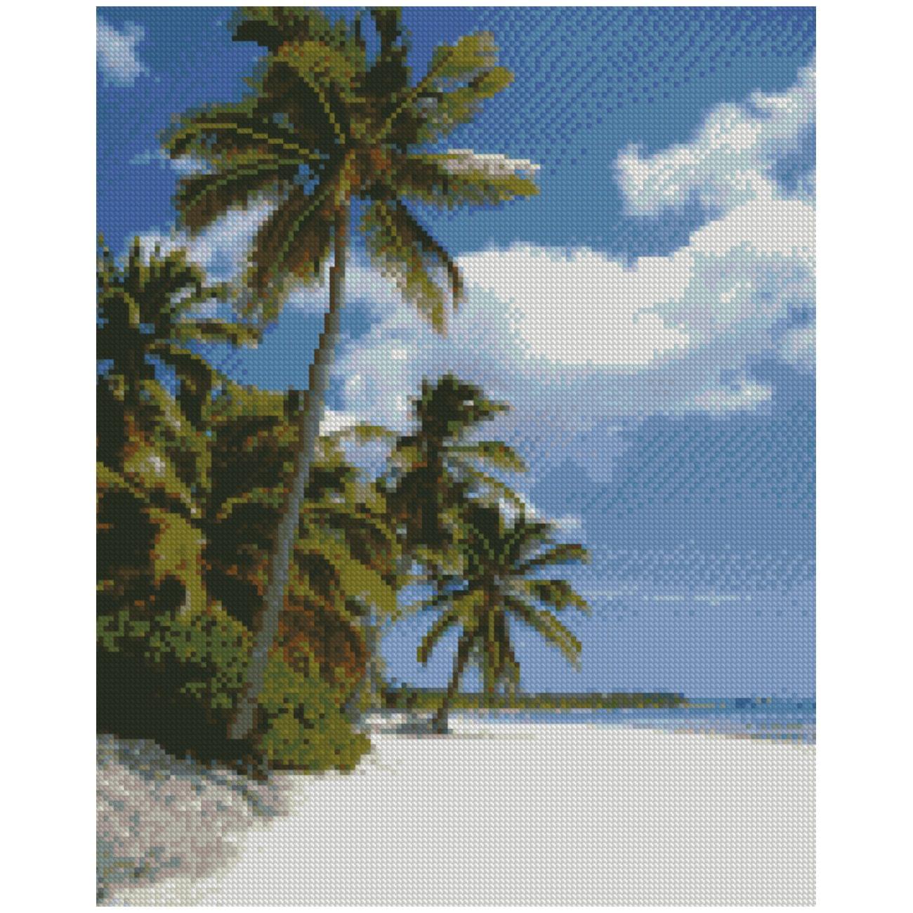 Diamond mosaic Premium "Coast of the Maldives", 40x50 cm