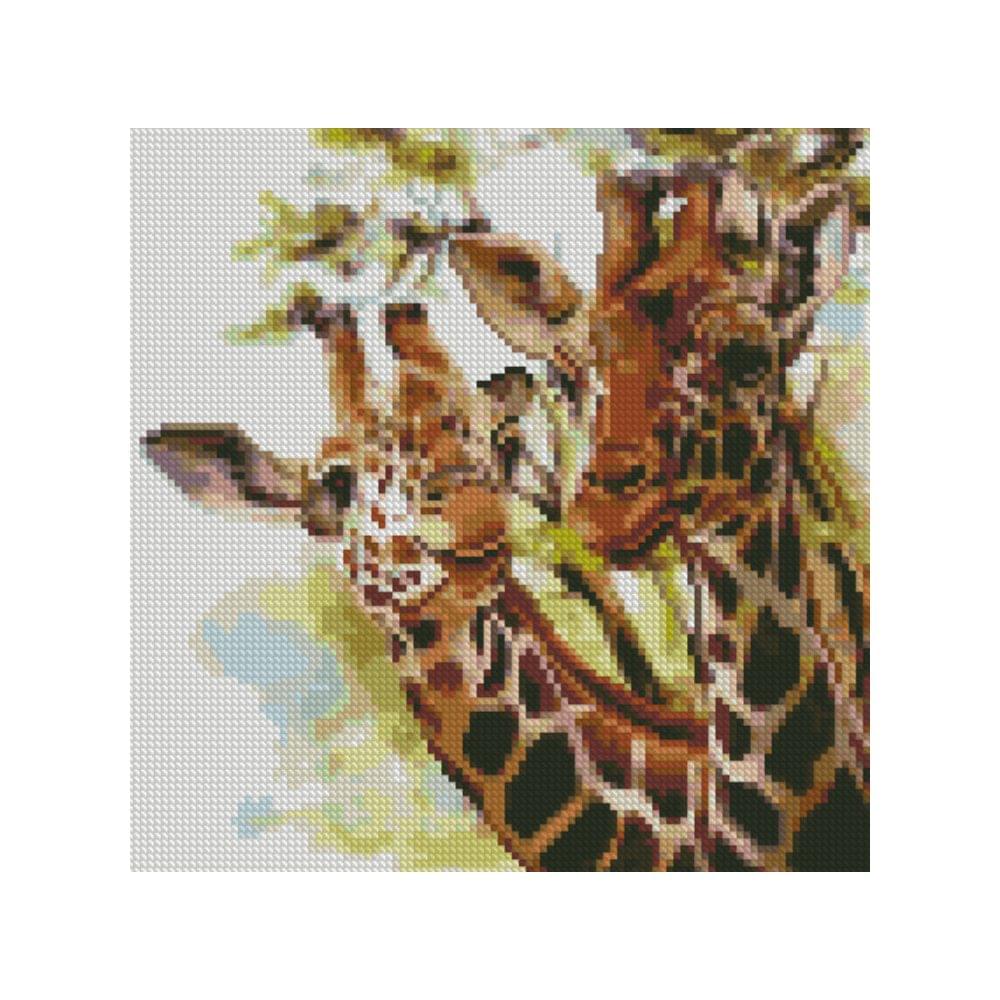 Diamond mosaic Premium "Two giraffes"