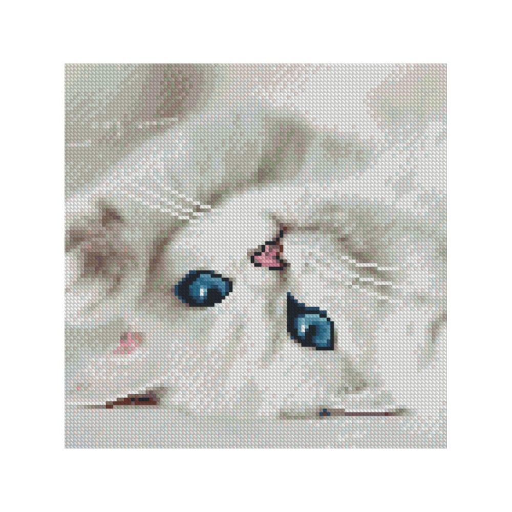 Diamond mosaic "Blue eyes of a cat"