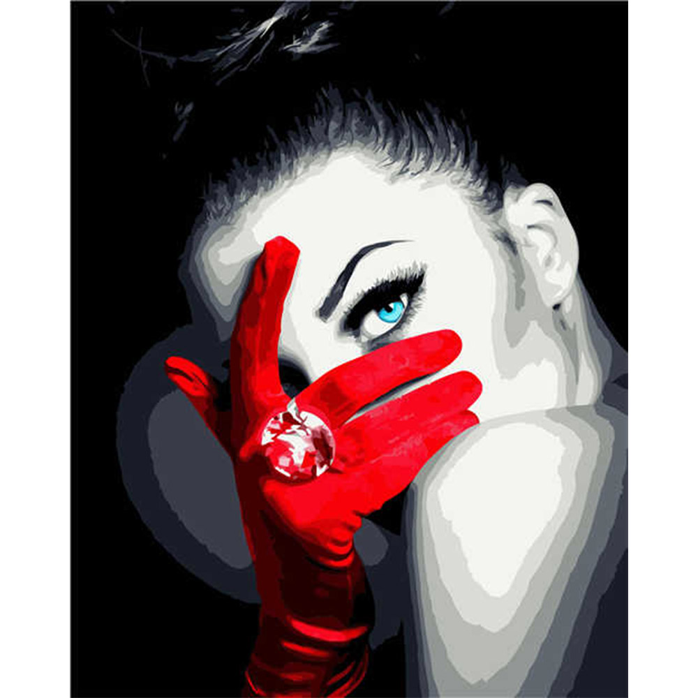 Червона рукавичка з лаком см VA-2611