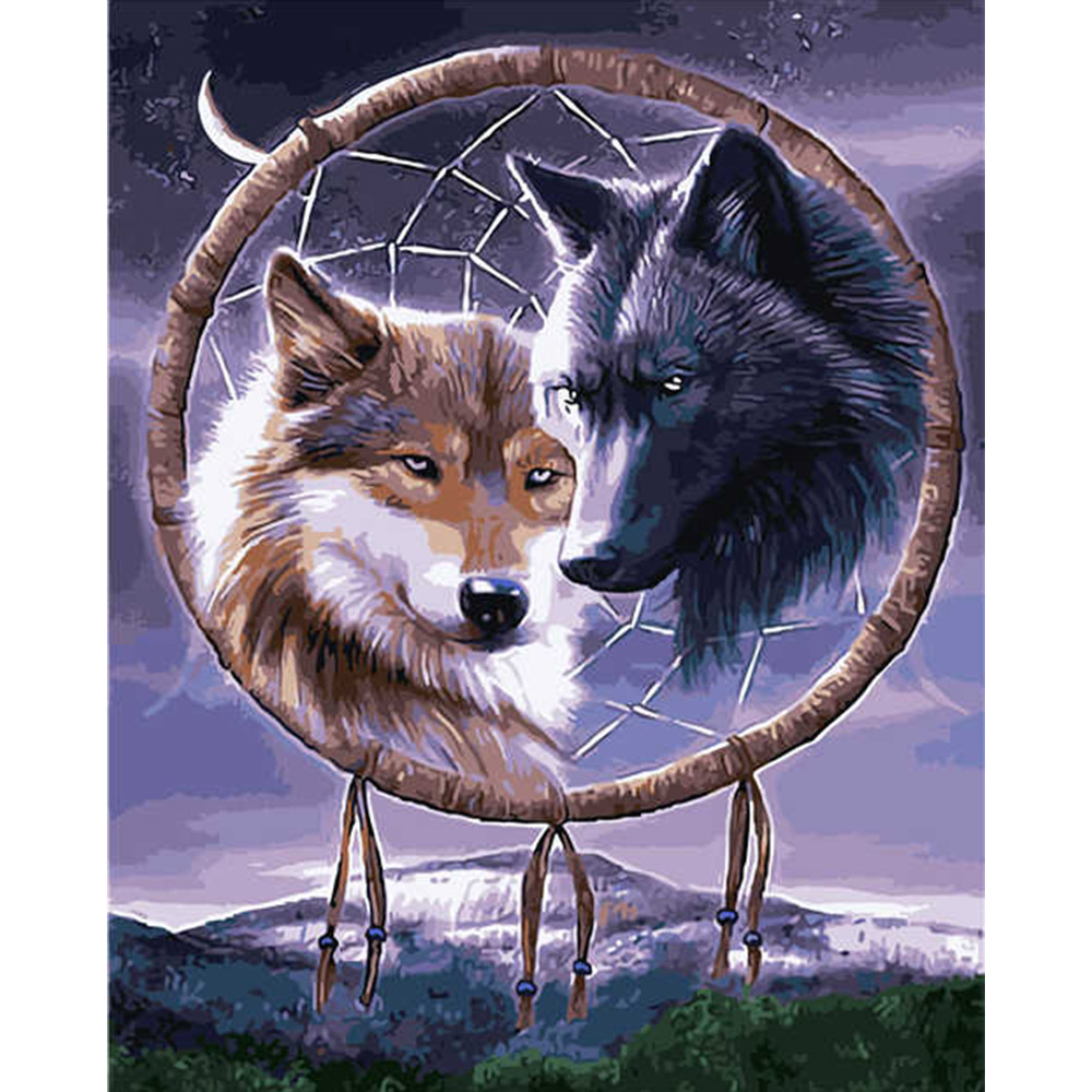 Paint by number Wolves and dreamcatcher, 40x50 cm to buy in Ukraine, at