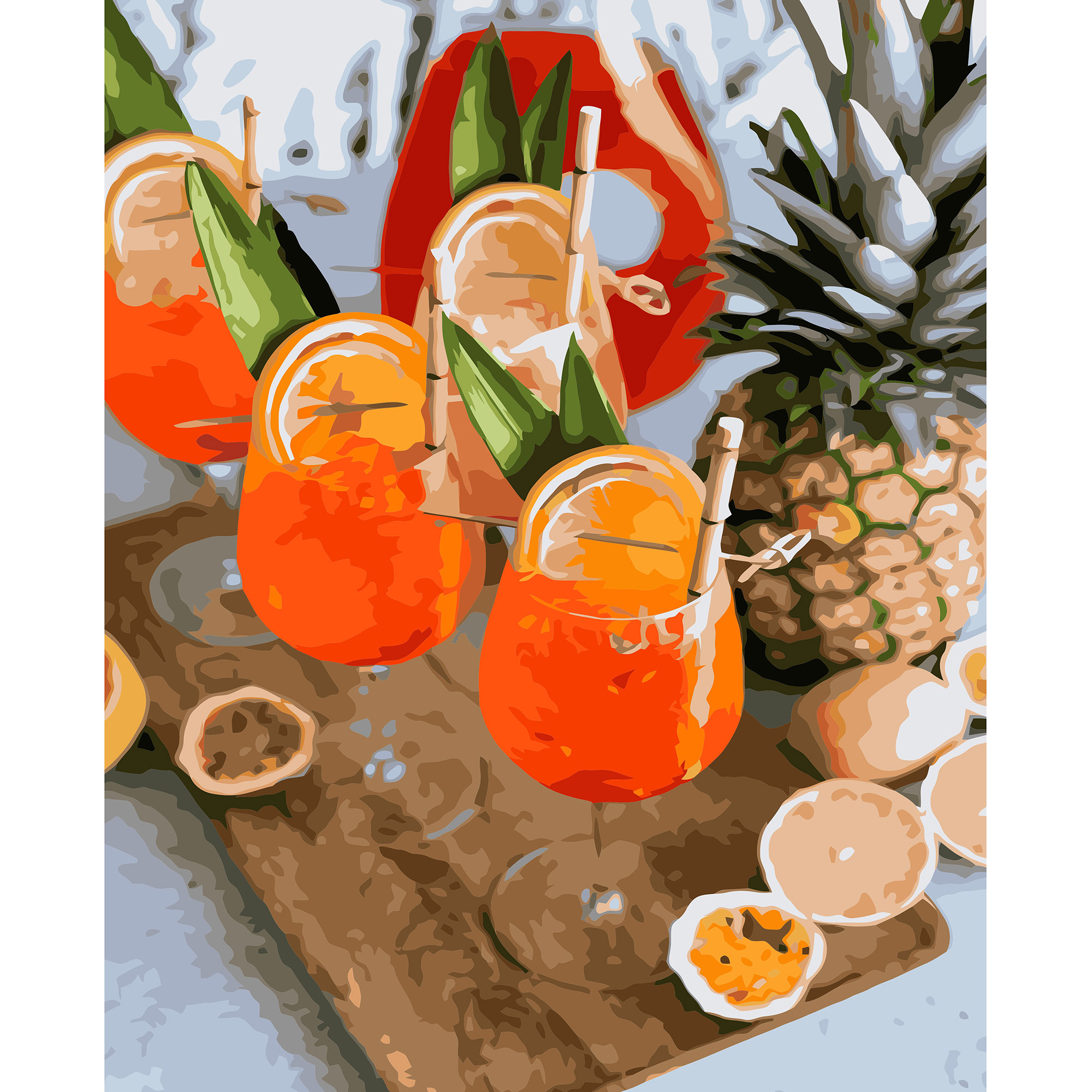 Paint by number Orange cocktails, 40x50 cm