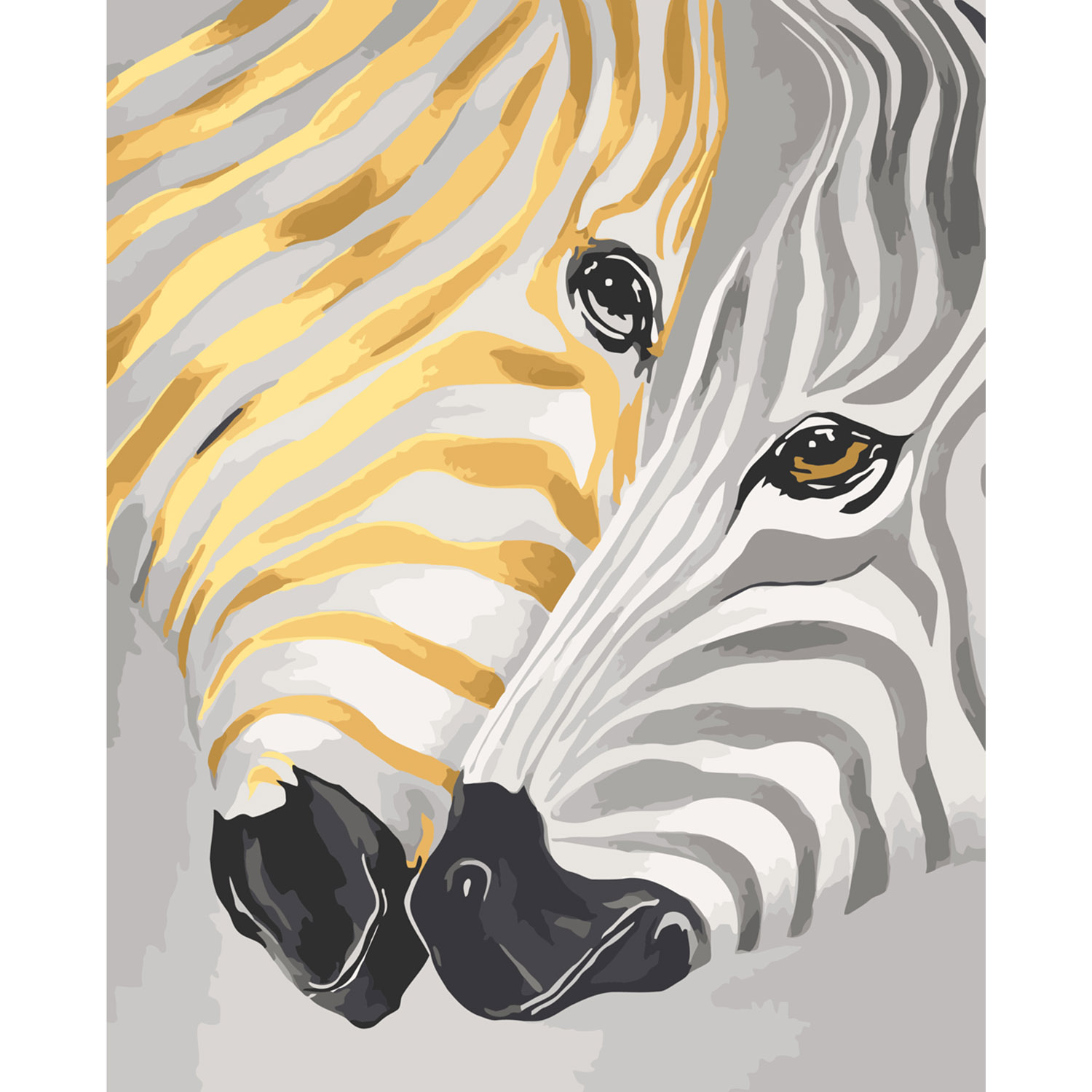 Paint by number Premium with varnish and level Zebra, 40x50 cm