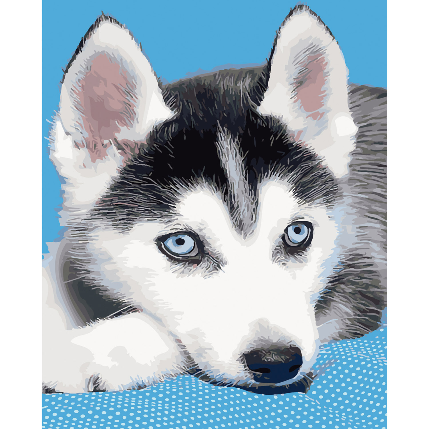 Маленький хаскі з лаком SY6084