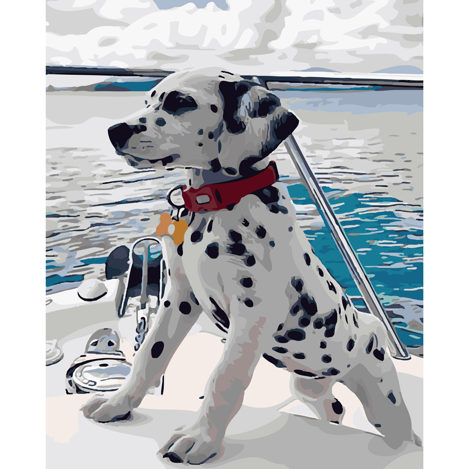Paint by number Premium with varnish and level Little Dalmatian, 40x50 cm