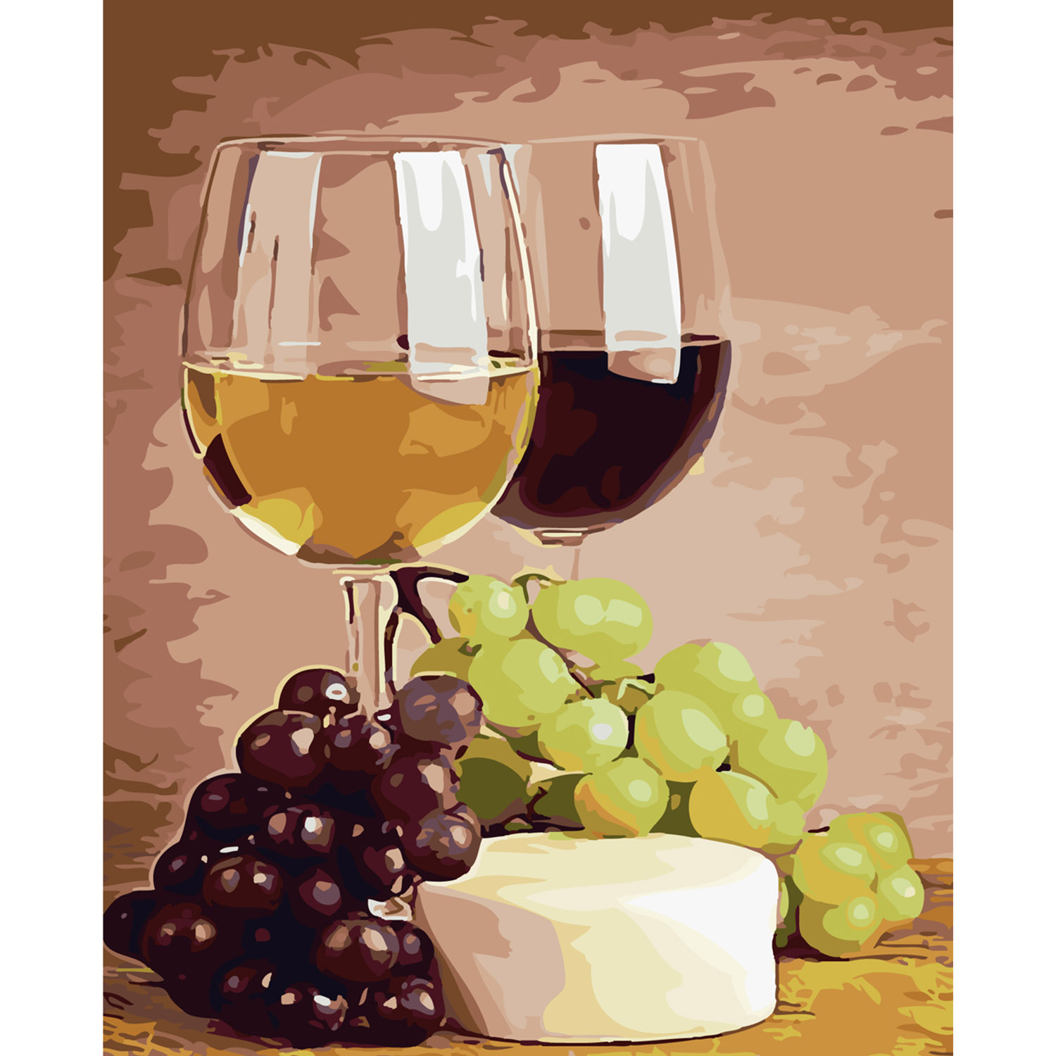 Картина по номерам Strateg ПРЕМИУМ Вкус винограда с лаком размером 40х50 см SY6264