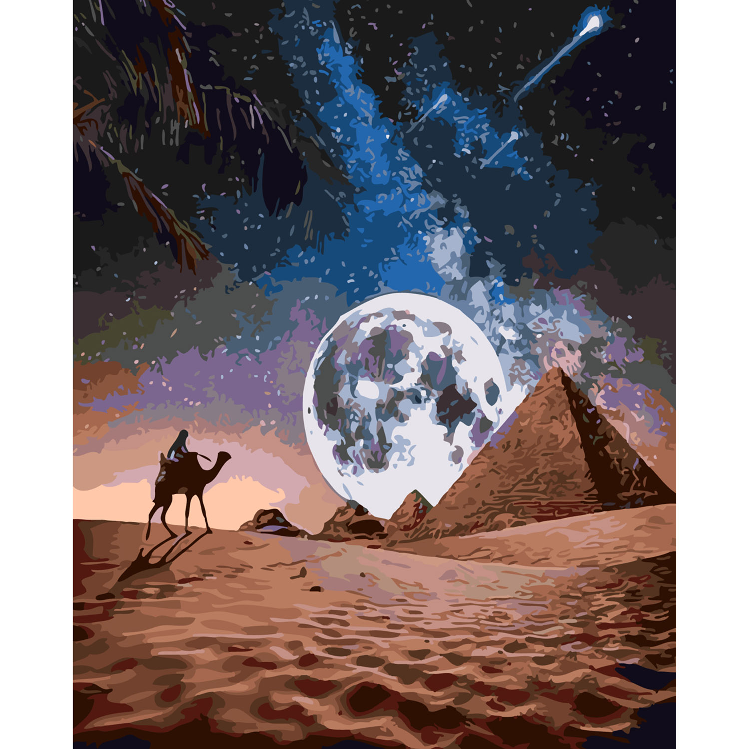 Картина по номерам Strateg ПРЕМИУМ Невероятный Египет с лаком размером 40х50 см SY6297