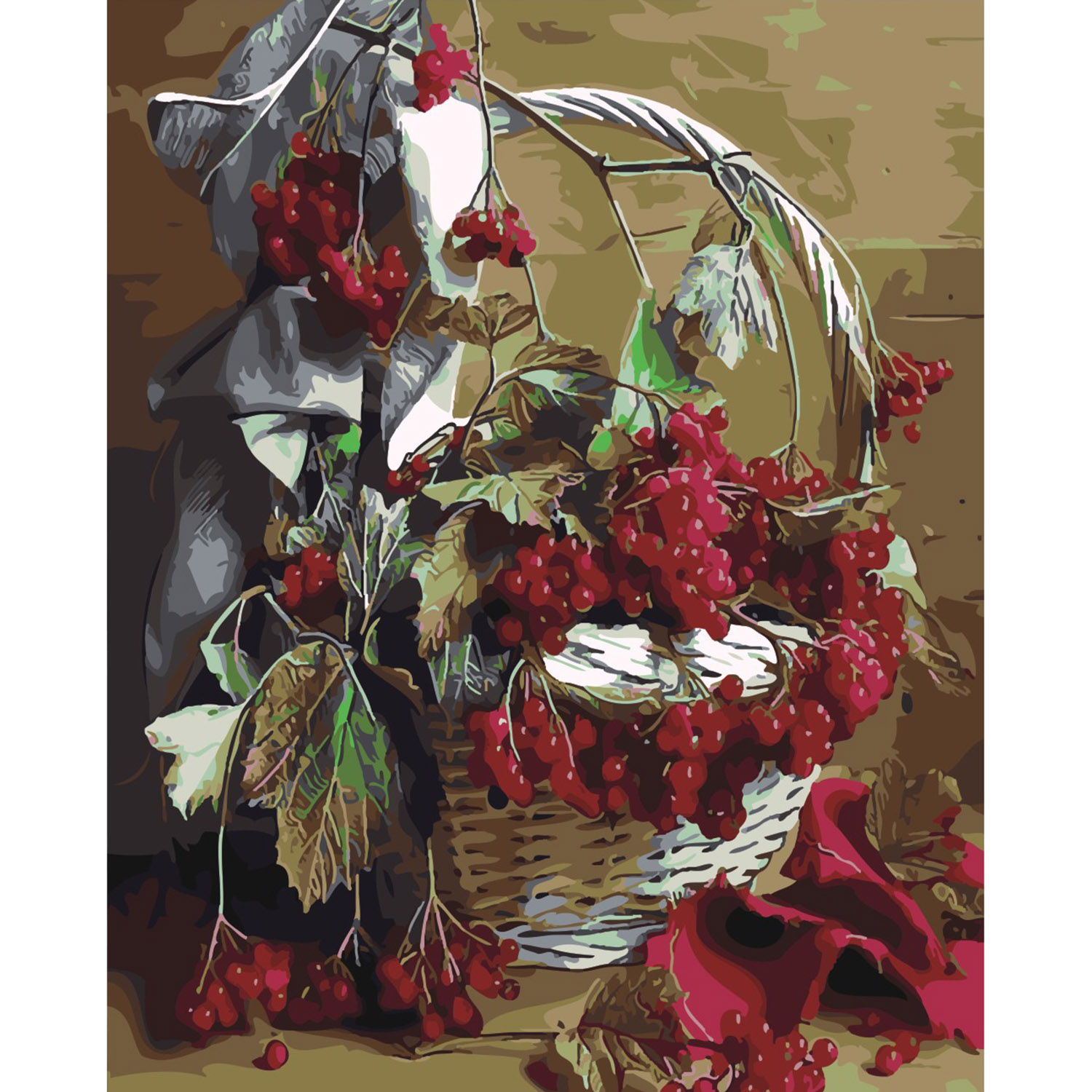 Горобиновий натюрморт з лаком см SY6386