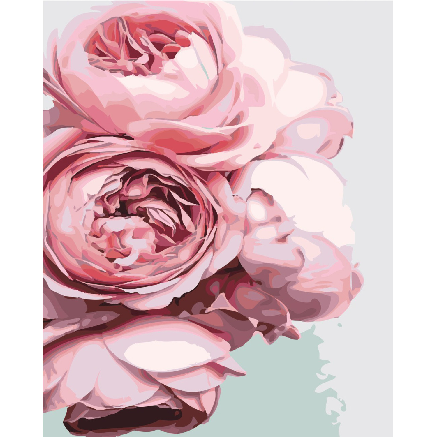 Painting by numbers SY6453 "Powder peonies", size 40x50 cm