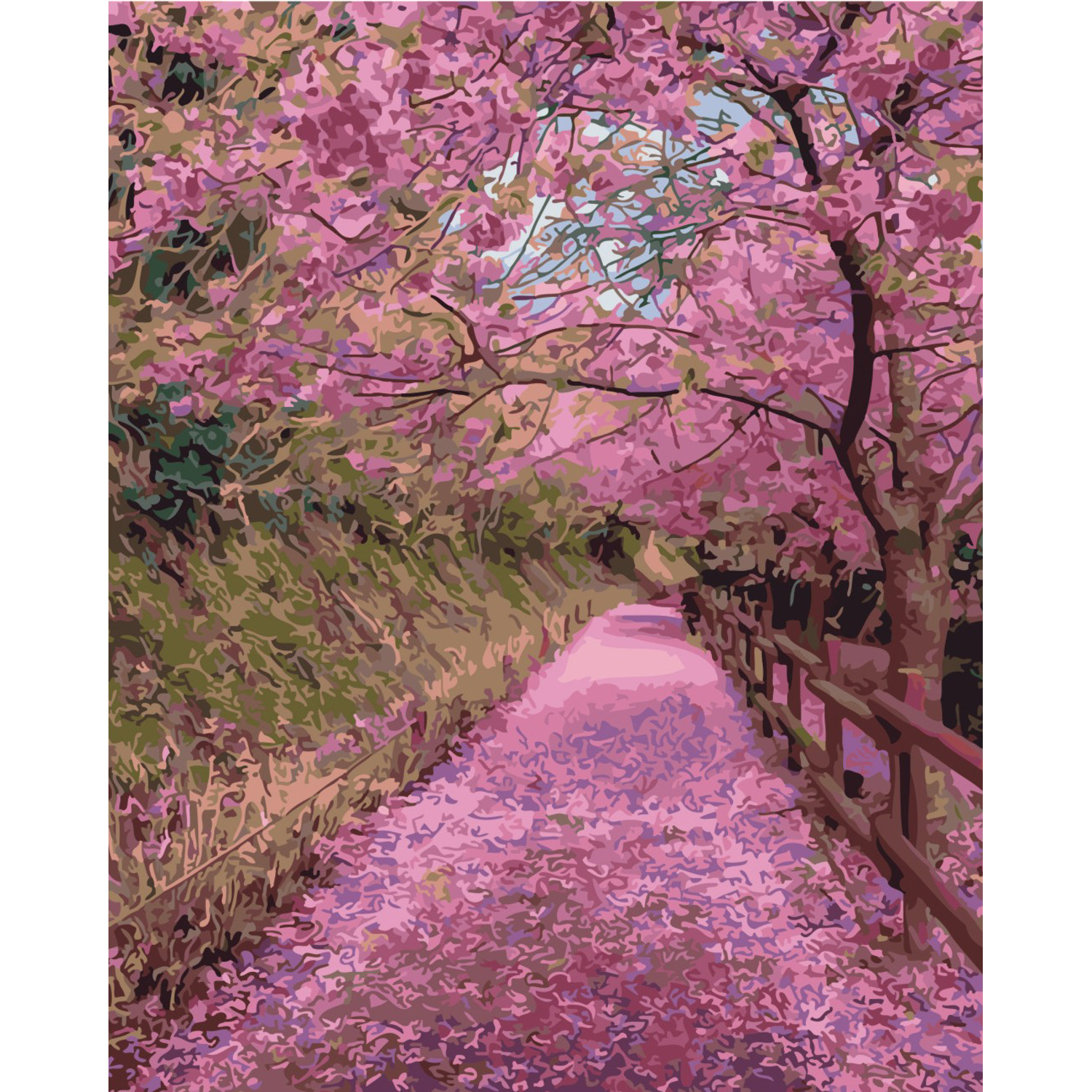 Painting by numbers SY6505 "Pink Trail", size 40x50 cm