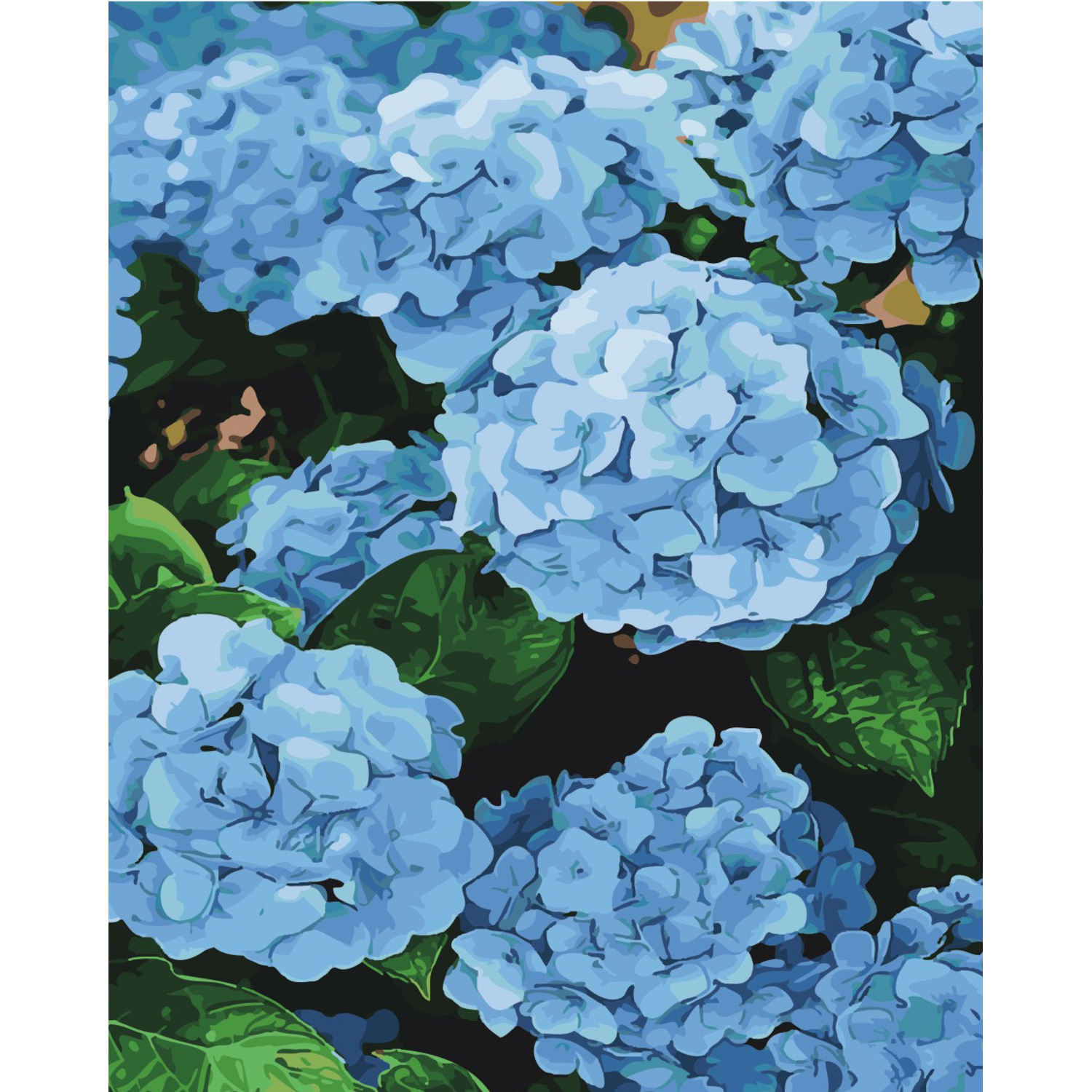 Painting by numbers SY6463 "Blue buds", size 40x50 cm