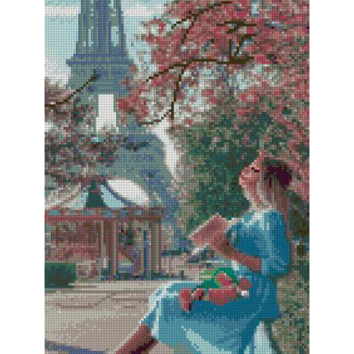Diamond mosaic Premium HX098 "Spring in Paris", size 30x40 cm