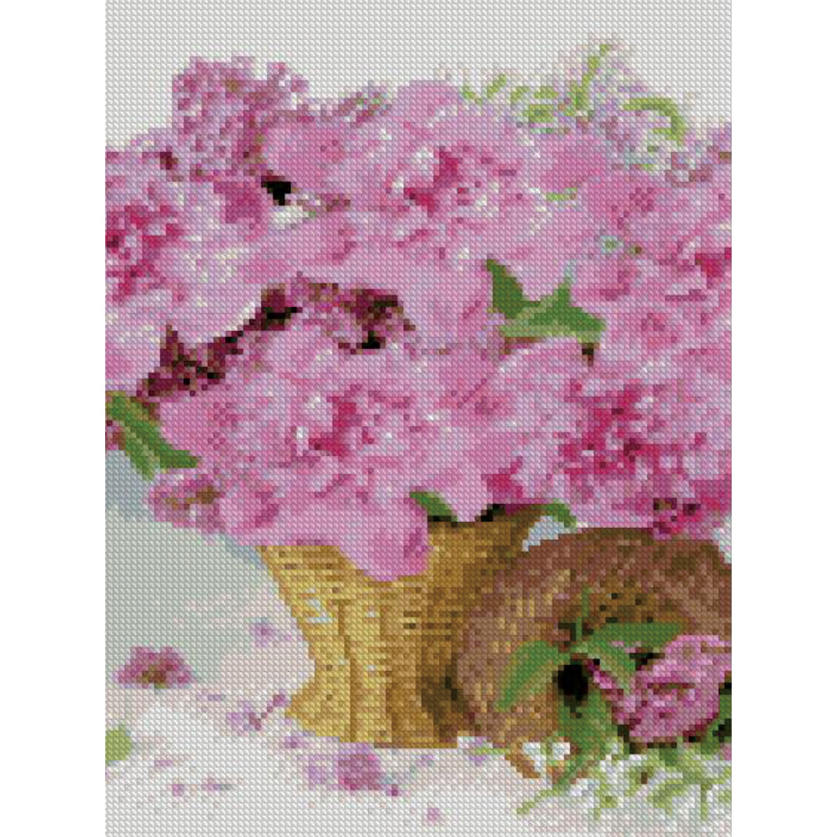 Diamond mosaic Premium HX101 "Basket with flowers", size 30x40 cm