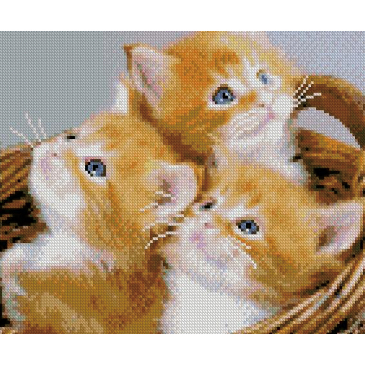 Diamond mosaic Premium HX110 "Basket with kittens", size 30x40 cm