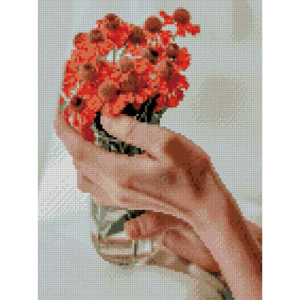 Diamond mosaic Premium HX120 "Flowers in hands", size 30x40 cm